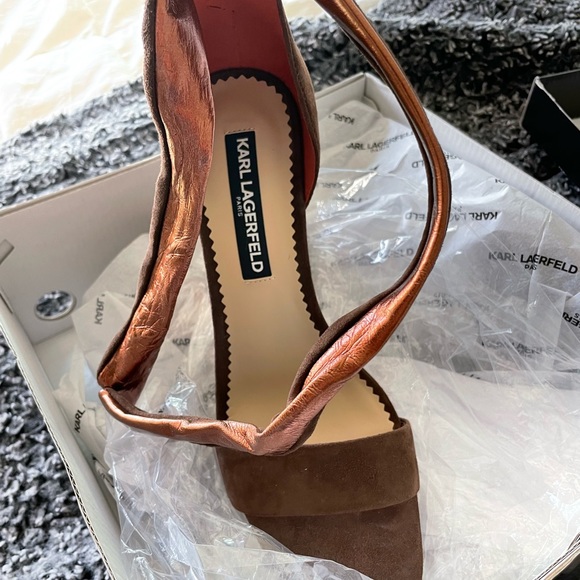 Karl Lagerfeld suede Malbi heels. BNIB size 8.5 - Picture 8 of 9